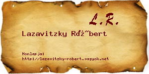 Lazavitzky Róbert névjegykártya